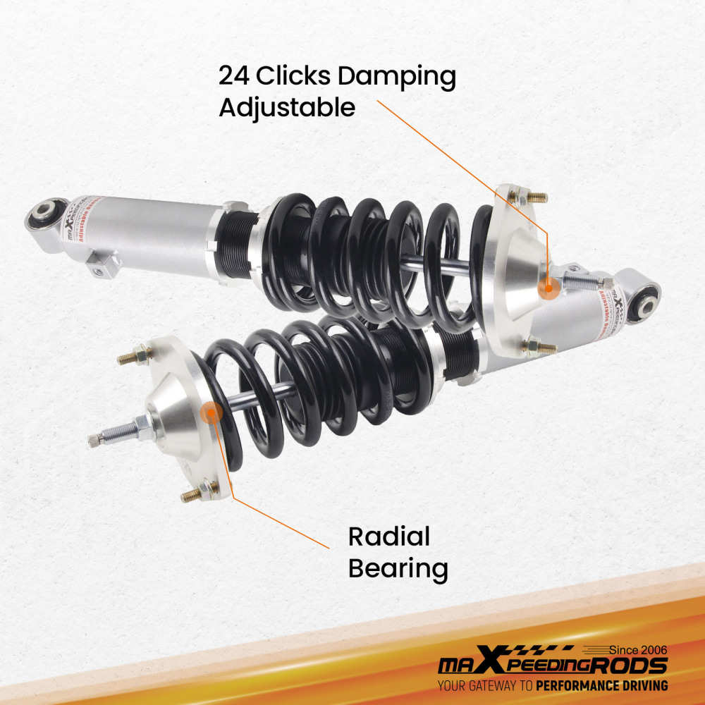 1990 - 2005 compatible for Mazda Miata Adjustable Coilovers Suspension Grey