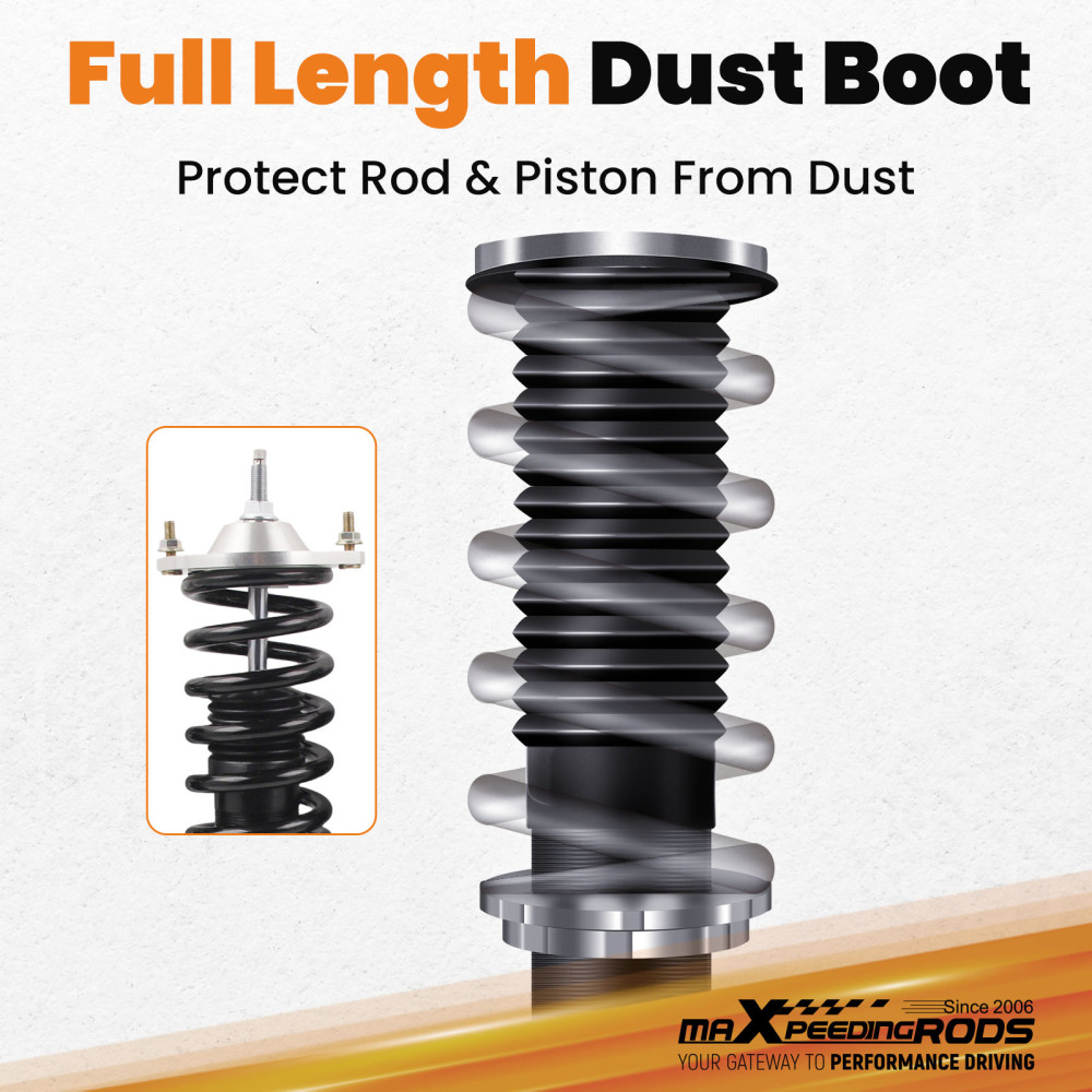1990 - 2005 compatible for Mazda Miata Adjustable Coilovers Suspension Grey