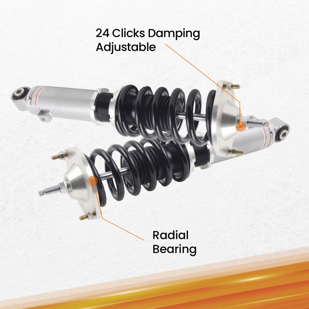 1990 - 2005 compatible for Mazda Miata Adjustable Coilovers Suspension Grey