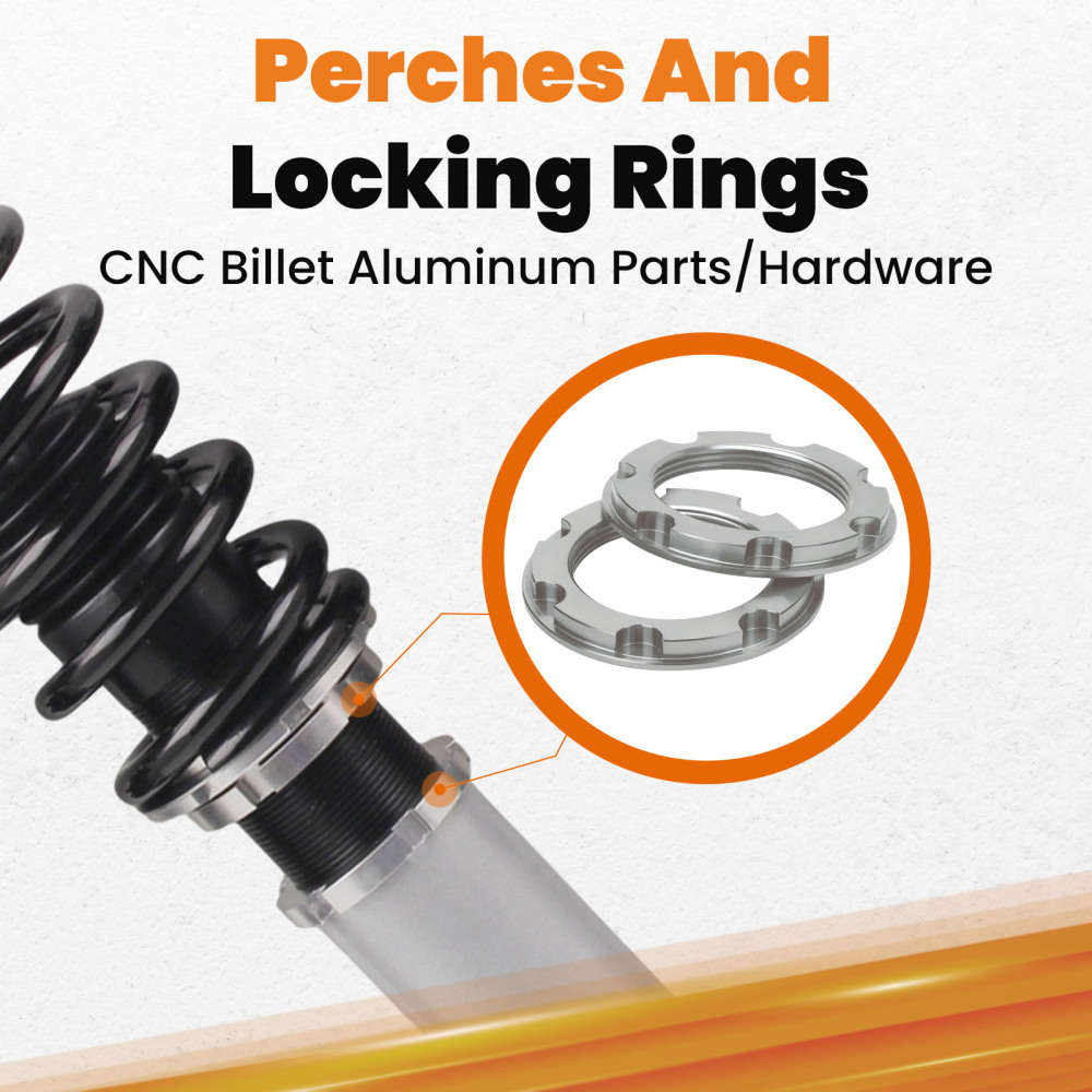 1990 - 2005 compatible for Mazda Miata Adjustable Coilovers Suspension Grey