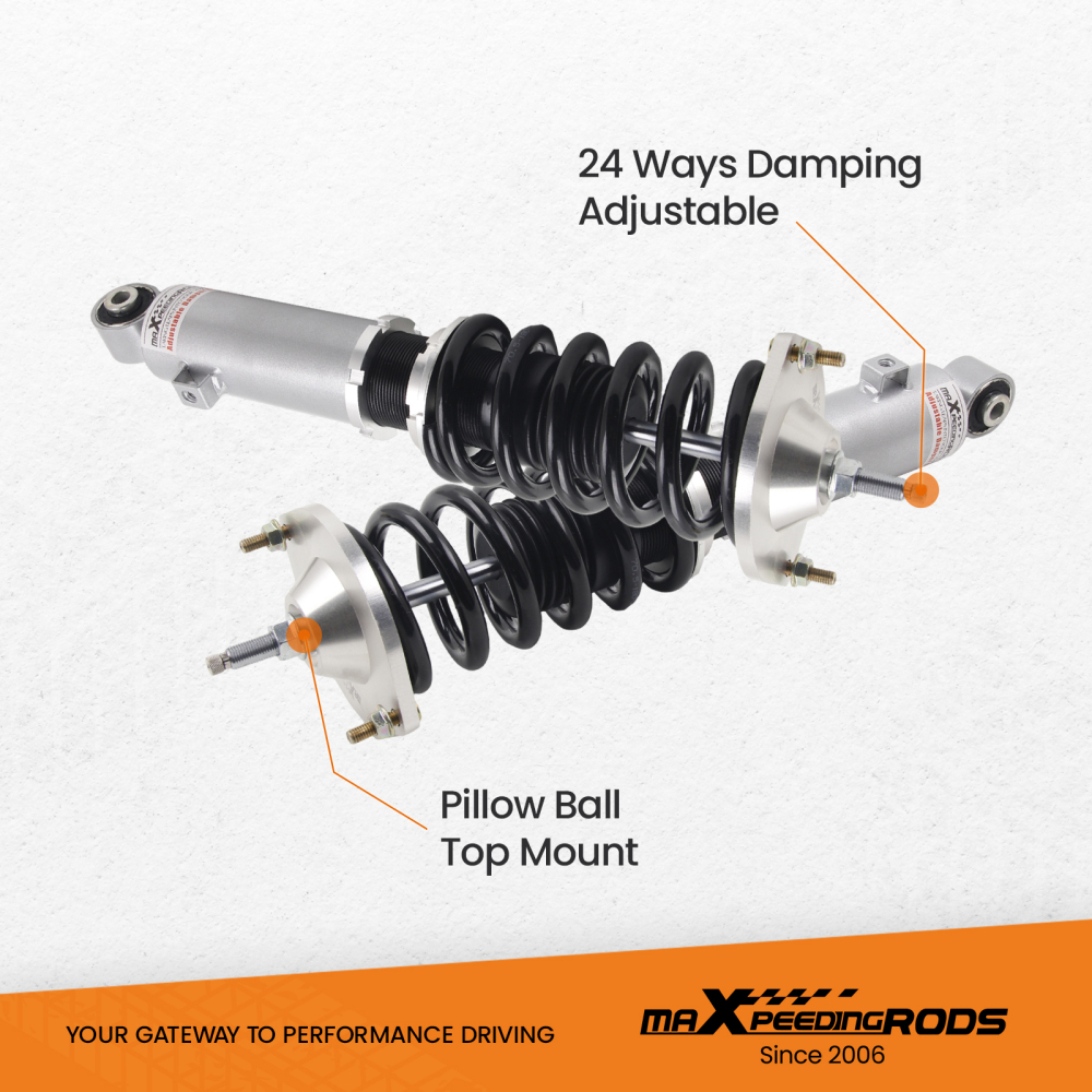 1990 - 2005 compatible for Mazda Miata Adjustable Coilovers Suspension Grey