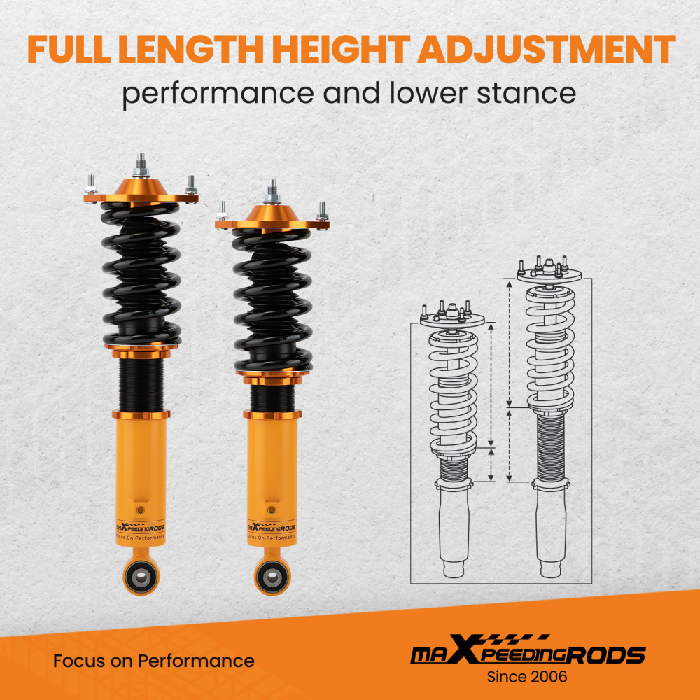 Adjustable Coilovers Compatible for Mazda Miata LE Convertible 2D 1993 lowering kit