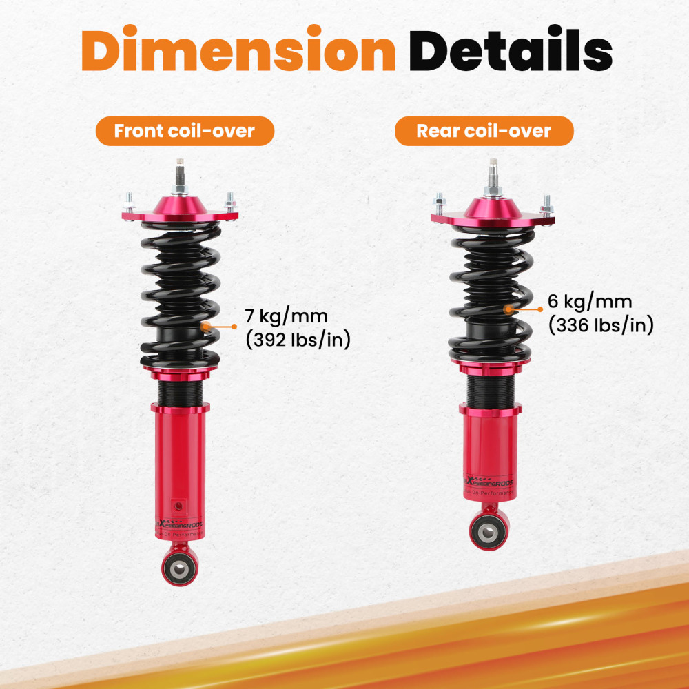 Compatible for Mazda MX5 MK1 NA Miata Suspension 1989-2005 24 Damper Adjustable Coilovers Lowering Kit
