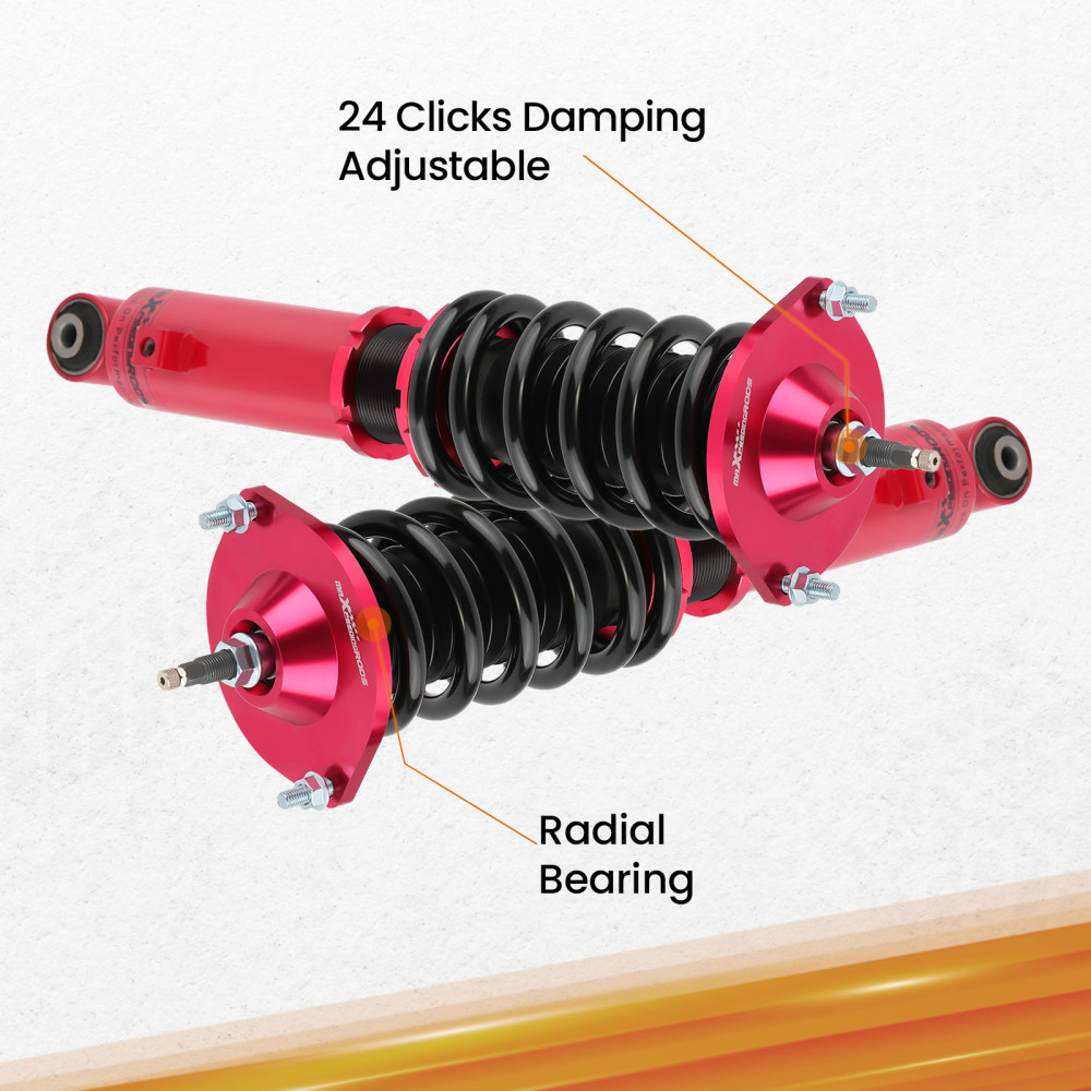 Compatible for Mazda MX5 MK1 NA Miata Suspension 1989-2005 24 Damper Adjustable Coilovers Lowering Kit