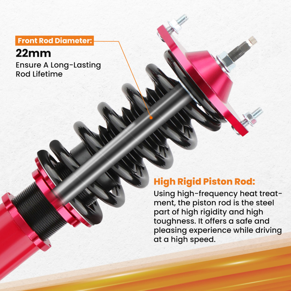 Compatible for Mazda MX5 MK1 NA Miata Suspension 1989-2005 24 Damper Adjustable Coilovers Lowering Kit