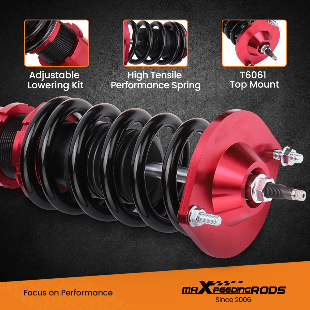 Compatible for Mazda MX5 MK1 NA Miata Suspension 1989-2005 24 Damper Adjustable Coilovers Lowering Kit