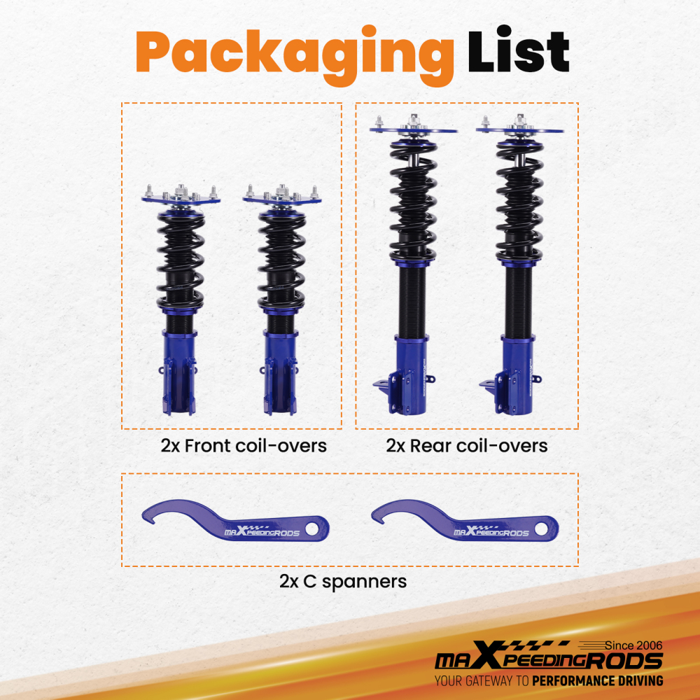 Absorber Coilover Struts Shock Suspension for 2003-2005 compatible for Dodge Neon compatible for SRT-4 2.4L lowering kit