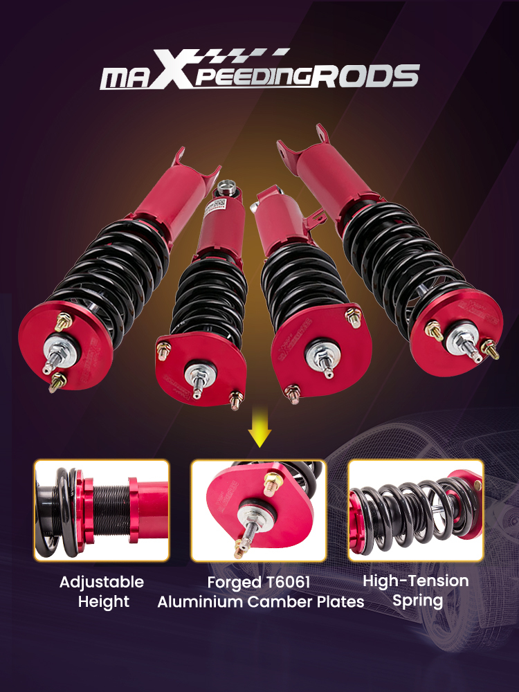 Compatible for Nissan Fairldy Z 300ZX z32 coilovers 1990 - 1996 Shock Absorber 4PCs 24-Way Damper Coiloverslowering kit