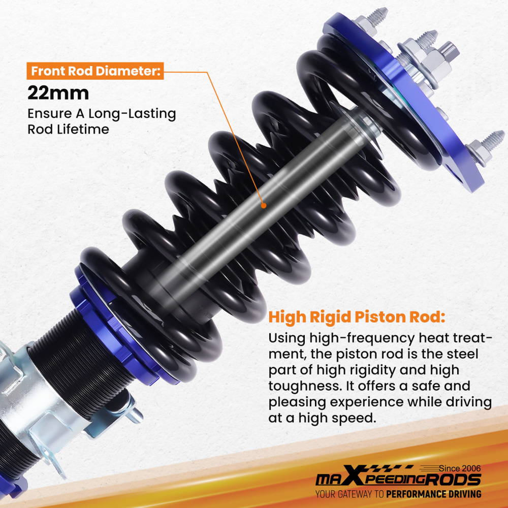 Compatible for Nissan Fairlady Z 350Z Z33 compatible for Infiniti g35 non adj. High Performance Coilover / Shock absorber Suspension Kits Lowering Kit