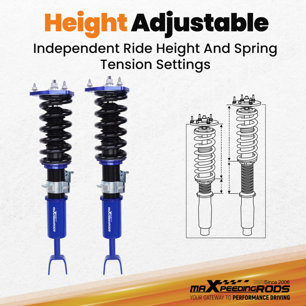 Compatible for Nissan Fairlady Z 350Z Z33 compatible for Infiniti g35 non adj. High Performance Coilover / Shock absorber Suspension Kits Lowering Kit