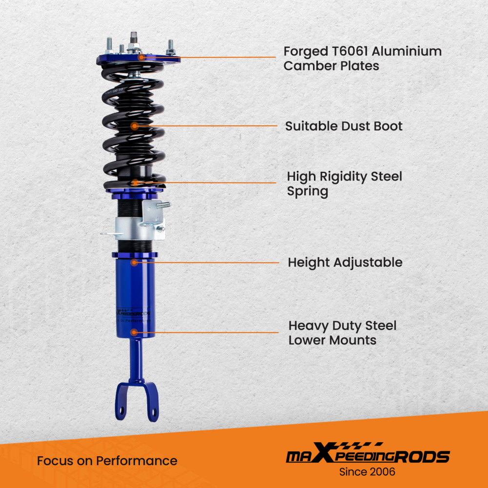 Compatible for Nissan 350z coilovers 2003 - 2008 Shock Absorbers Suspension Kits Coil Coilovers Struts lowering kit