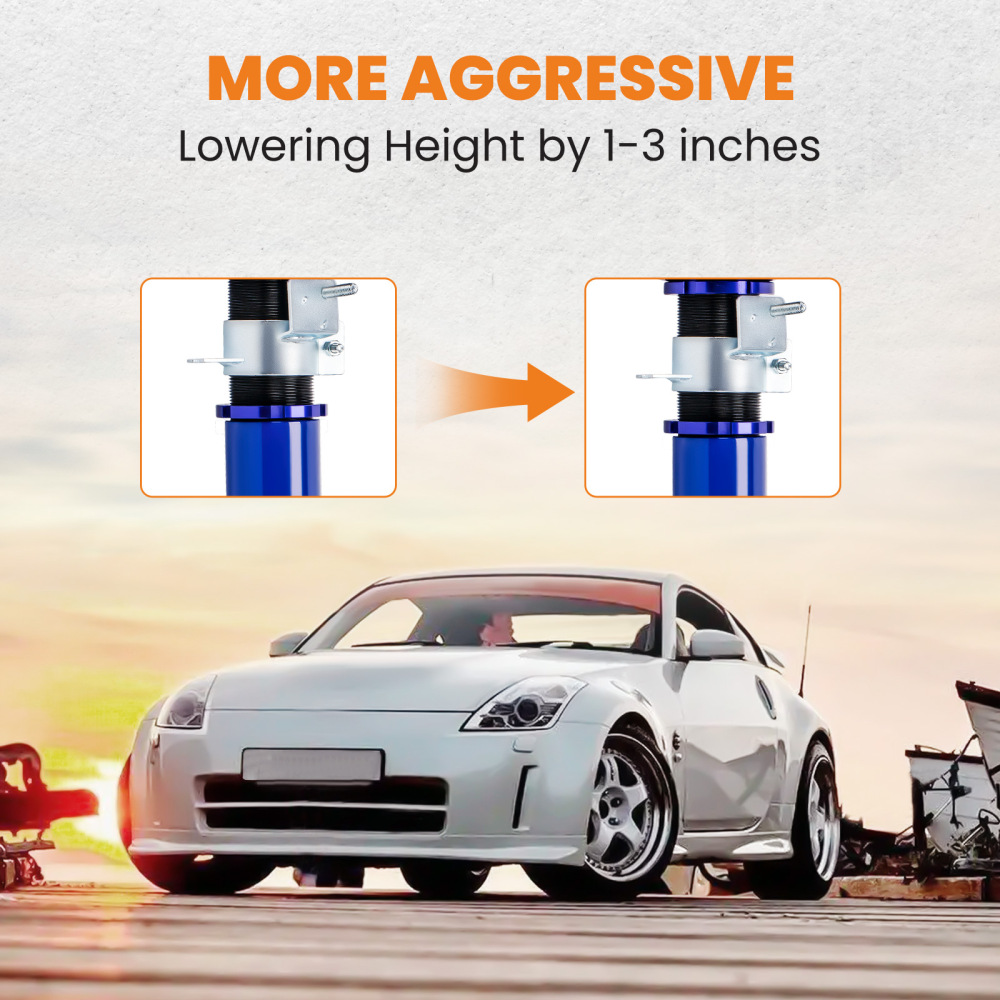 Compatible for Nissan 350z coilovers 2003 - 2008 Shock Absorbers Suspension Kits Coil Coilovers Struts lowering kit