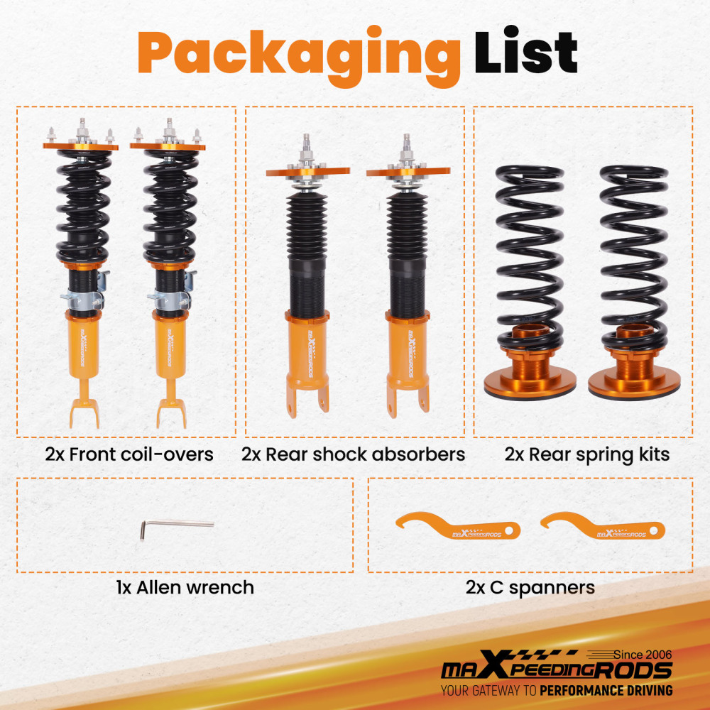 Coilover compatibile per Nissan Fairlady 350Z Z33 Suspension Kit di abbassamento Lowering Kit