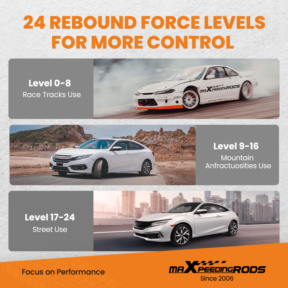 Compatible for Nissan 350z coilovers Z33 03-08 Adj. Damper Coilovers Shock Absorber Kits lowering kit