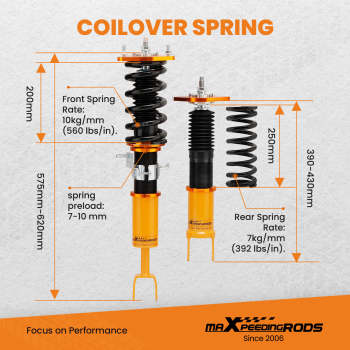 Coilover Suspension Lowering Kit compatible For Nissan Fairlady 350Z Z33 03-08 Adj. Damper Set of 4