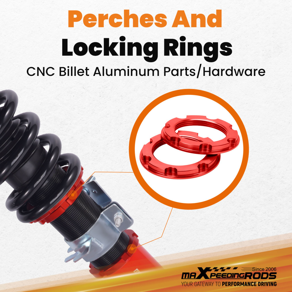 Kit di abbassamento delle sospensioni compatibile per Nissan Fairlady 350Z Z33 03-08 Adj. Ammortizzatore (Set di 4) Lowering Kit