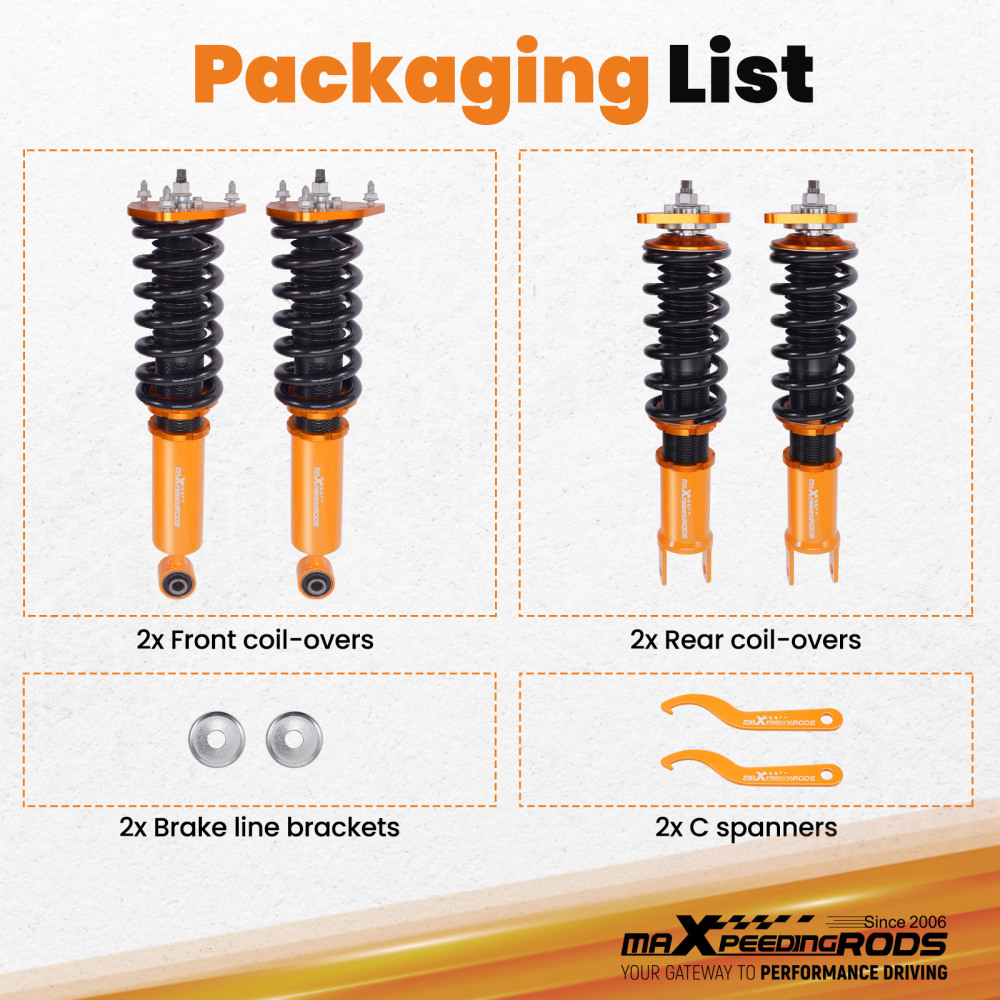 Coilovers Suspension Kits compatible for NISSAN 370z coilovers 08-16 Z34 Shock Adj. Height 370z lowering springs