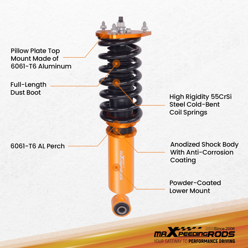 Coilover For Nissan370Z/ Z34 08+ Absorber Struts Suspension Coil Spring Kit