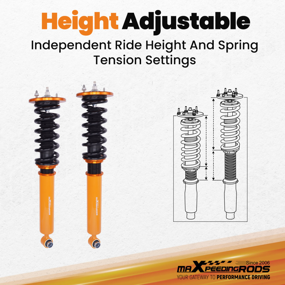 24 Levels Of Adj. Damper Coilovers Strut compatible for Nissan Skyline R33 GTS25 RB25DE