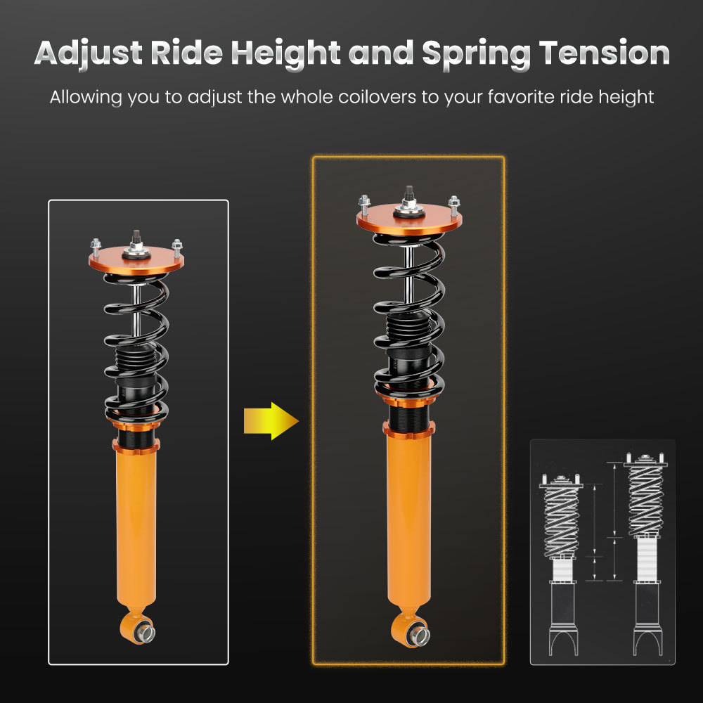 Compatible for Nissan Skyline GTST R33 Adjustable Height Coil Strut Coilover Spring Strutlowering kit