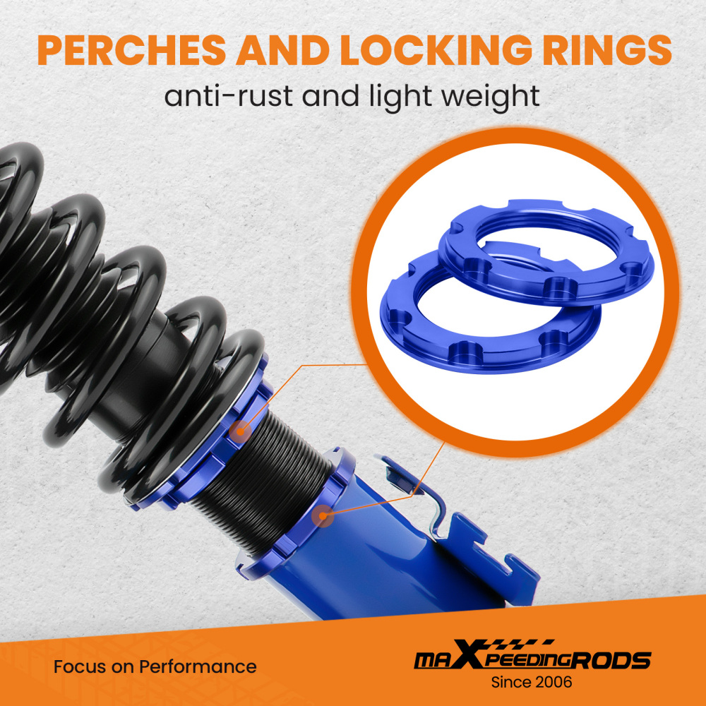 4Pcs Regolabile AmmortizzatoreGewindefahrwerk compatibile per Nissan S13 240Sx 200Sx Lowering Kit