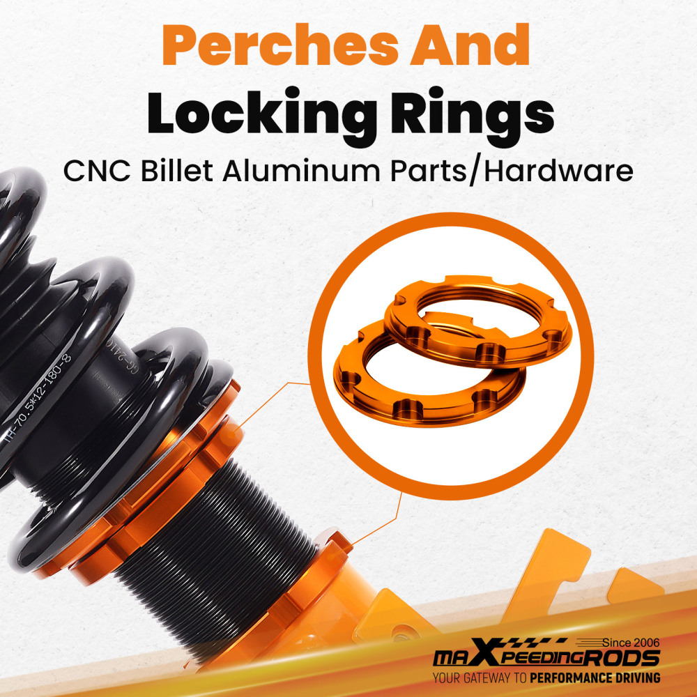 Compatible for Nissan s13 coilovers 180SX 240SX 88-94 24-ways Damper Adjustable Coilover Suspensions Lowering Kit