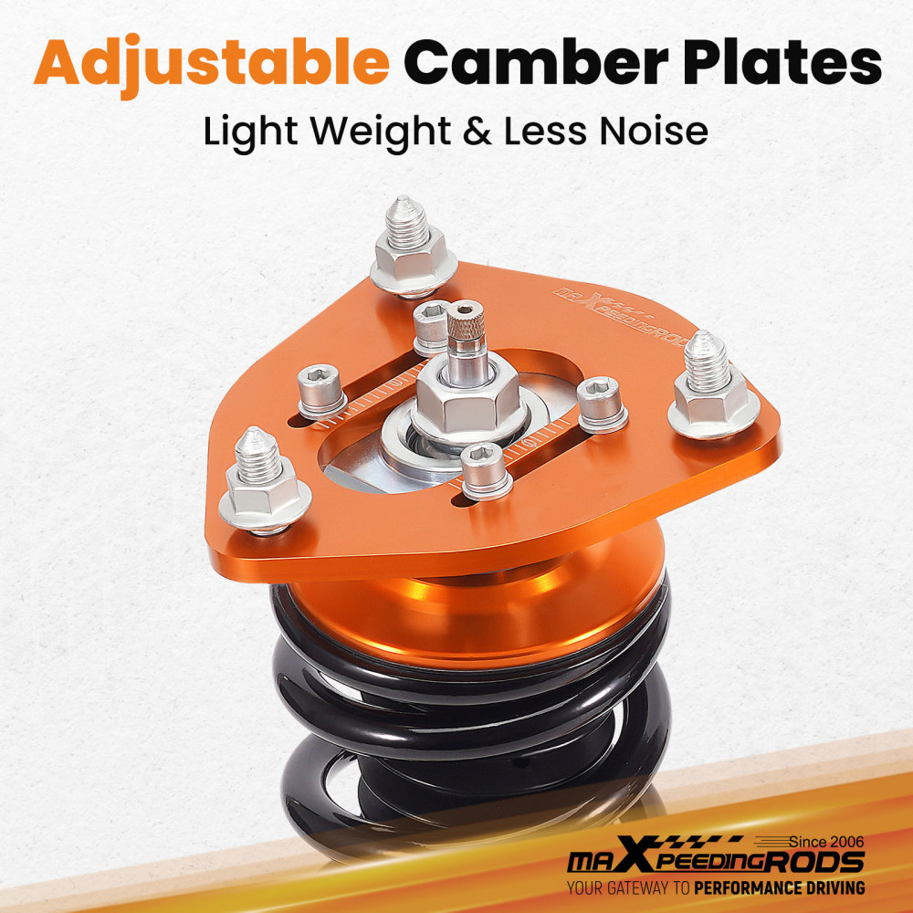 Compatible for Nissan s13 coilovers 180SX 240SX 88-94 24-ways Damper Adjustable Coilover Suspensions Lowering Kit