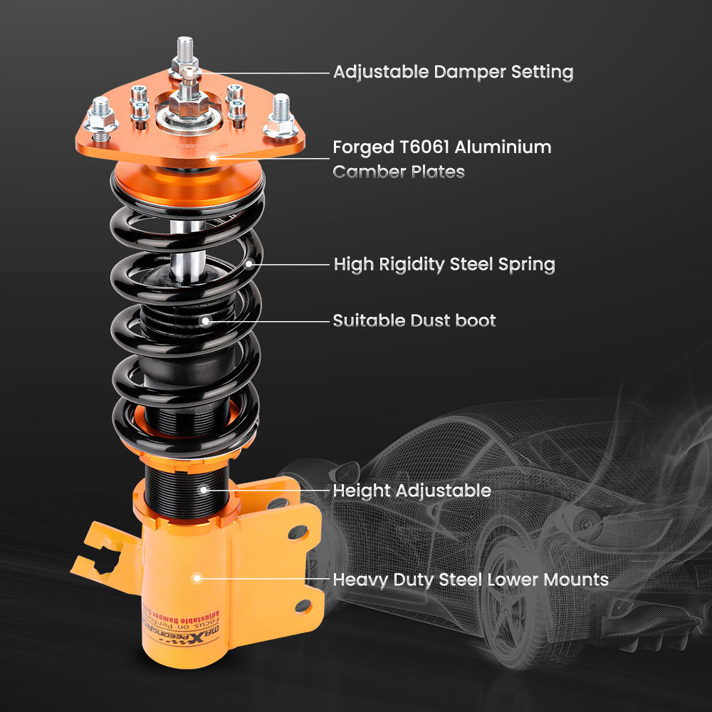 Front Coilovers Coilover compatible for Nissan S13 Silvia S13 180SX 240SX Shock Coil Struts Lowering Kit