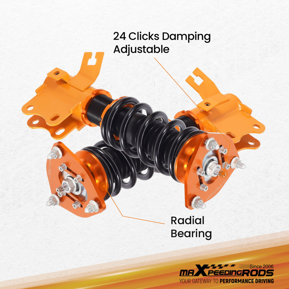 24-ways Damper Adjustable Coilover Suspensions compatible for Nissan s13 coilovers 240SX 180SX 88-94 lowering kit