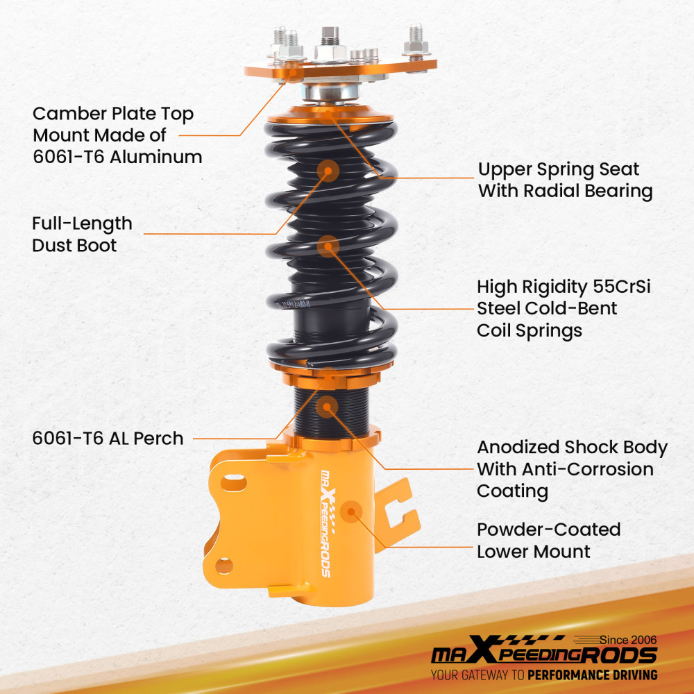 MaX Full Coilovers Suspension Spring Kit compatible for Nissan Silvia s13 coilovers 180SX 240sx coilovers lowering kit