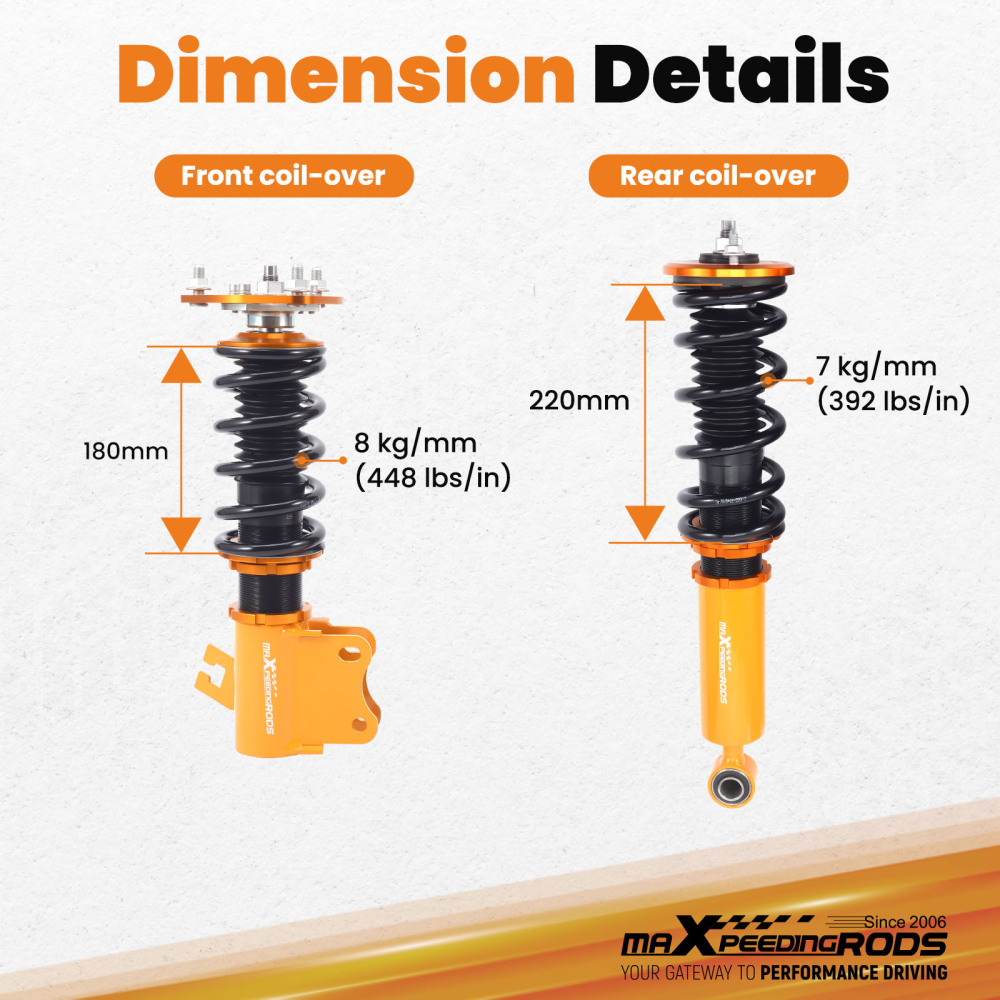 MaX Full Coilovers Suspension Spring Kit compatible for Nissan Silvia s13 coilovers 180SX 240sx coilovers lowering kit