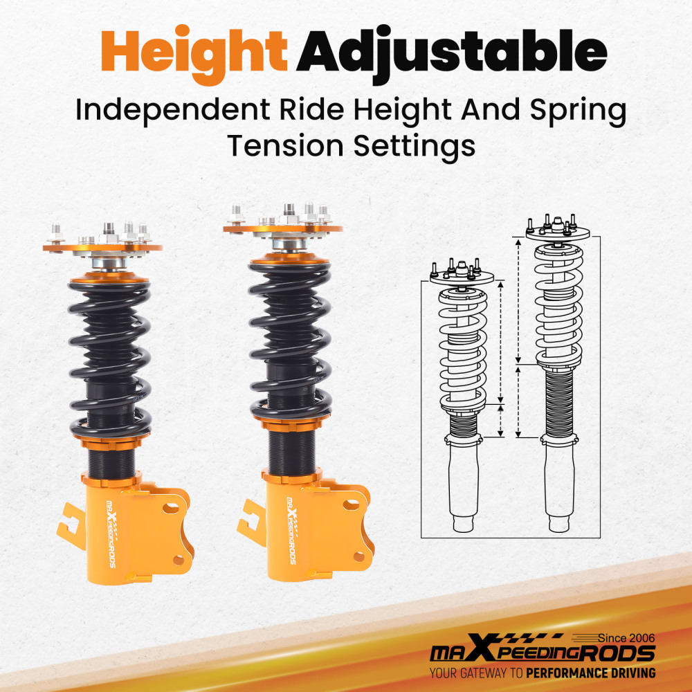 MaX Full Coilovers Suspension Spring Kit compatible for Nissan Silvia s13 coilovers 180SX 240sx coilovers lowering kit