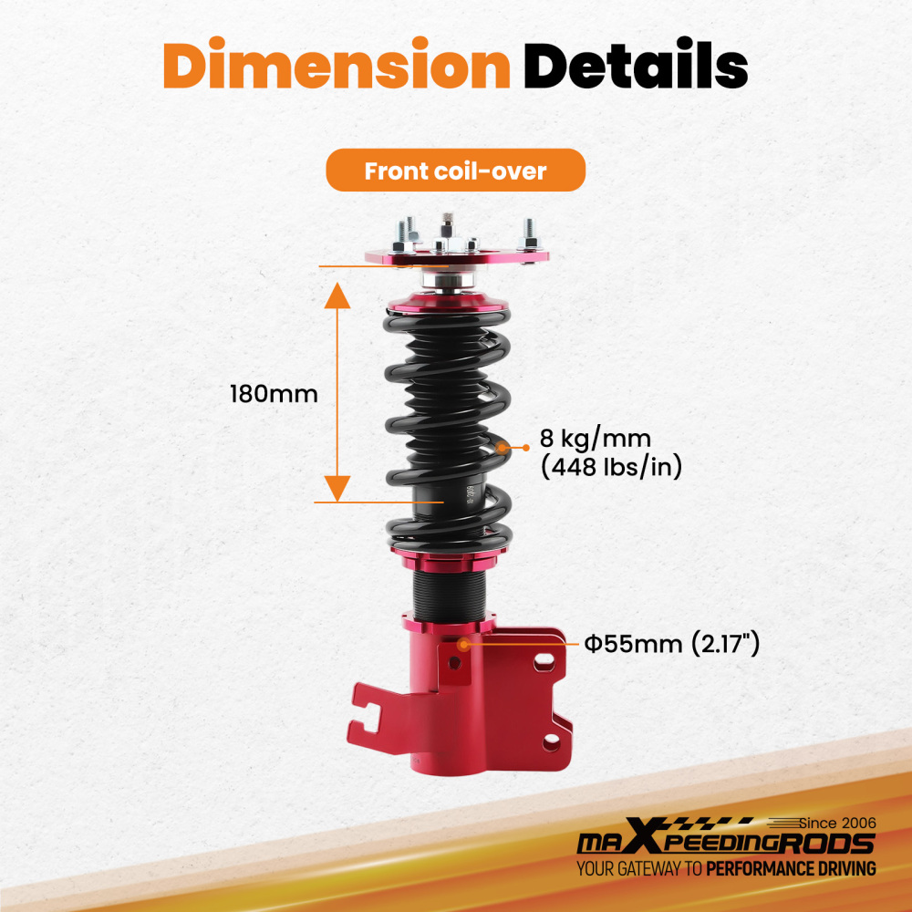 Adjustable Damper Front Coilover compatible for Nissan S13 Silvia 200SX 89-94 Coil Sturts
