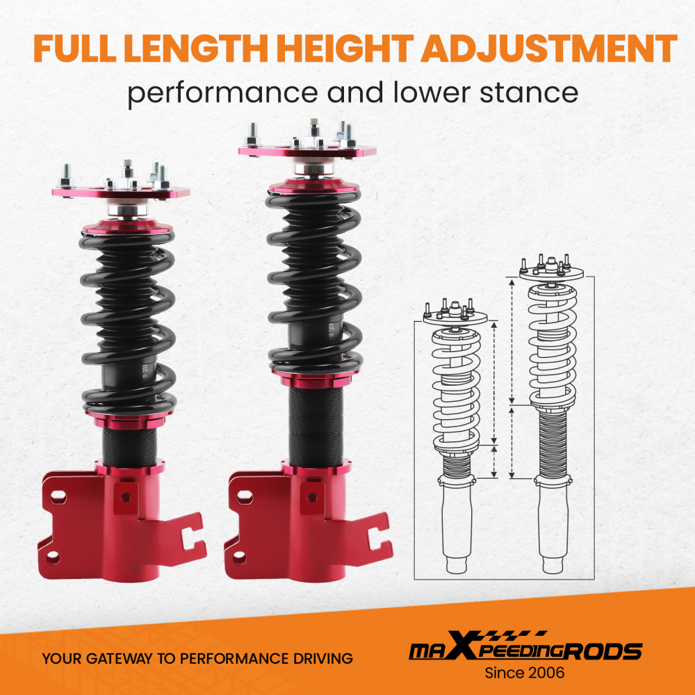 Front Left Right Coilovers compatible for Nissan S13 200SX 89-94 Coupe 1.8 2.0 2.4