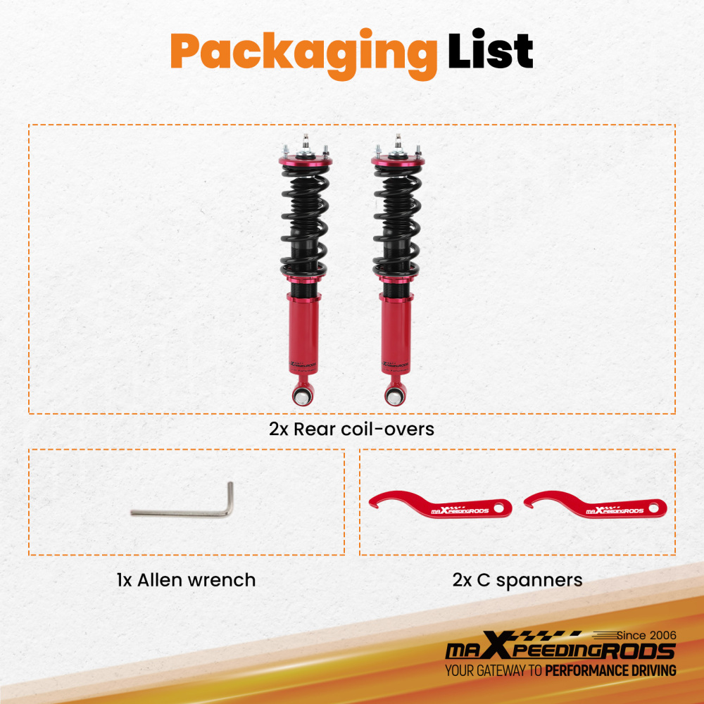 Rear Coilover Suspension compatible for Nissan Silvia S13 180SX 200SX 240SX 88-94 24 Ways