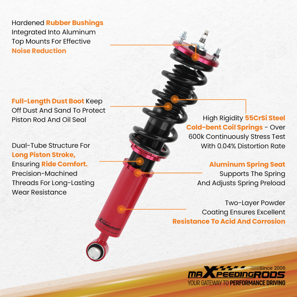 Rear Coilover Suspension compatible for Nissan Silvia S13 180SX 200SX 240SX 88-94 24 Ways