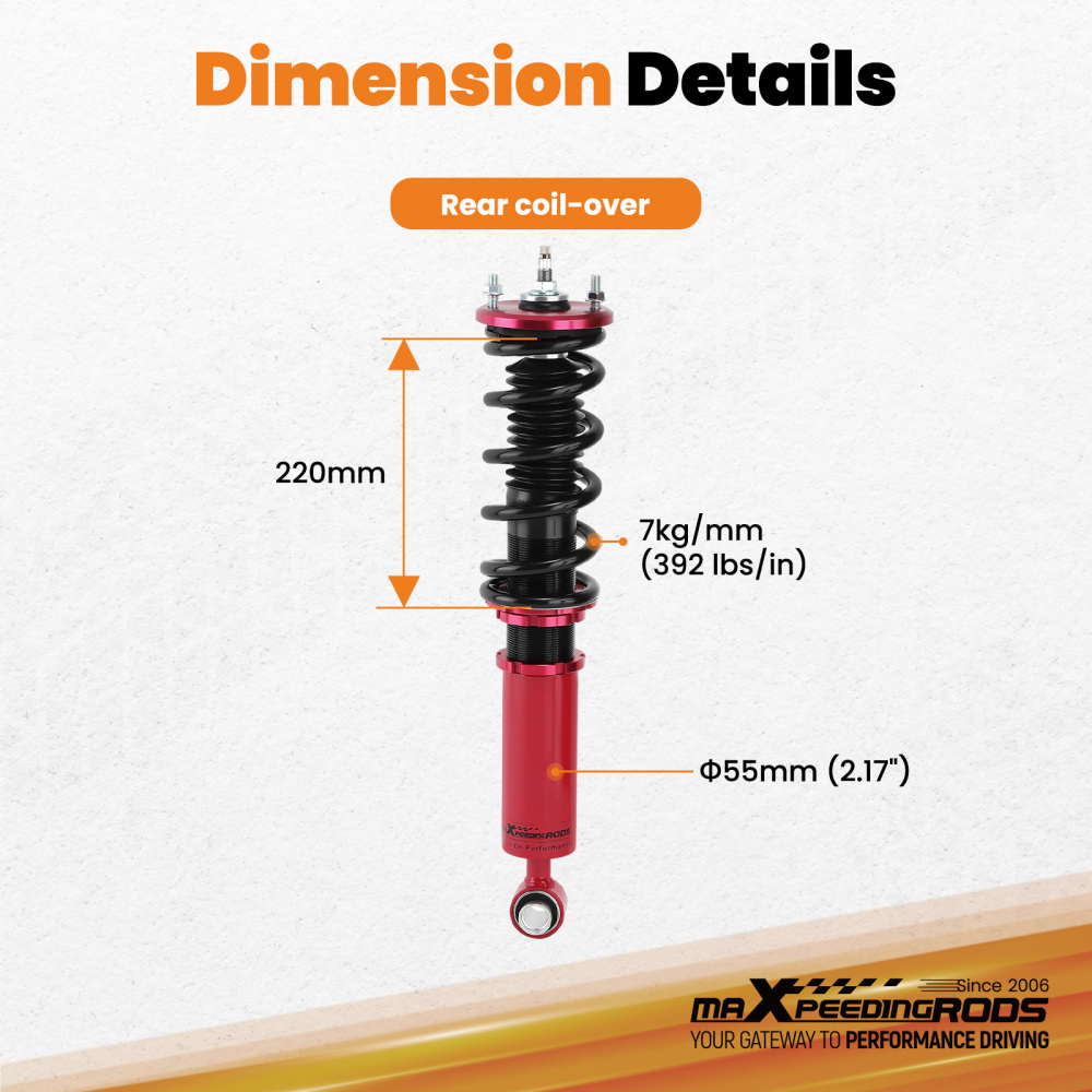 Rear Coilover Suspension compatible for Nissan Silvia S13 180SX 200SX 240SX 88-94 24 Ways