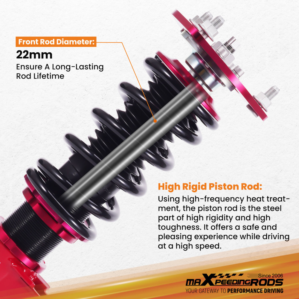 4pcs Coilover Shock Struts compatible for Nissan S13 180SX 200SX Silvia 240SX Front + Rear