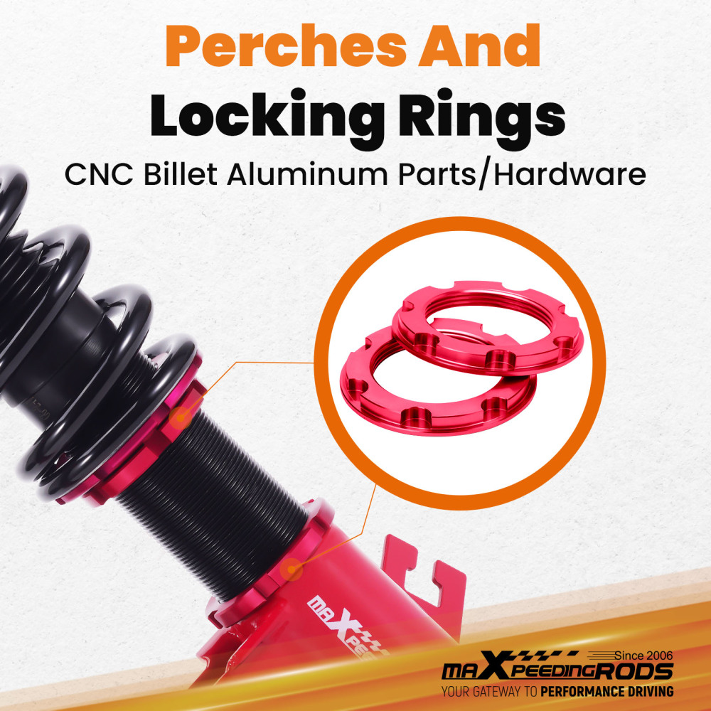 4pcs Coilover Shock Struts compatible for Nissan S13 180SX 200SX Silvia 240SX Front + Rear