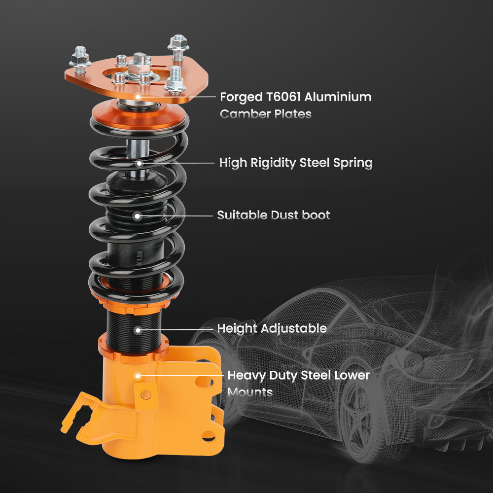 Compatible for Nissan s14 coilovers 240SX Silva 1994-1998 Adj. Height Shocks Coilovers Kits  lowering kit