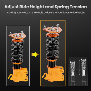 Compatible for Nissan s14 coilovers 240SX Silva 1994-1998 Adj. Height Shocks Coilovers Kits  lowering kit