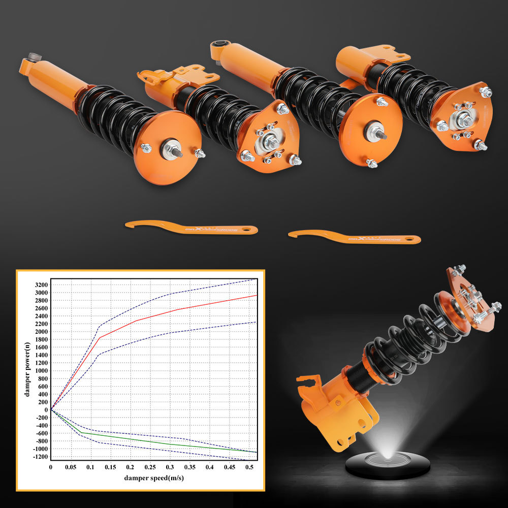 Compatible for Nissan s14 coilovers 240SX Silva 1994-1998 Adj. Height Shocks Coilovers Kits  lowering kit