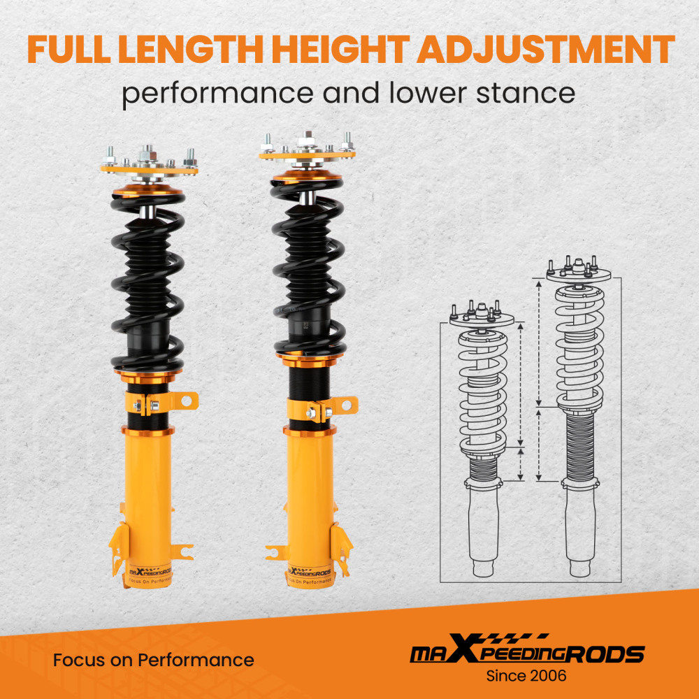 Coilovers Suspension Damper Kits compatible for Nissan Altima 2002-2006 Maxima 04-08 Shocks	 Lowering Kit