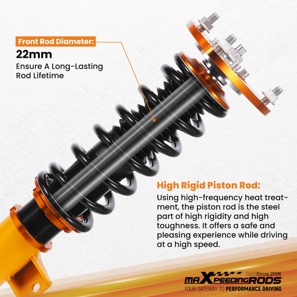 Shock Absorbers Adjustable Height Coilover Suspension Kit compatible for Honda Odyssey 1999-2004