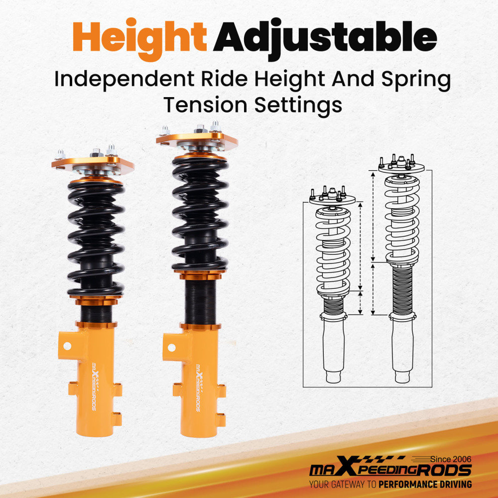 Complete Coilovers Kits compatible for Kia Optima 2.0L 2011 2012 - 2015 Adj. Height Strut lowering kit