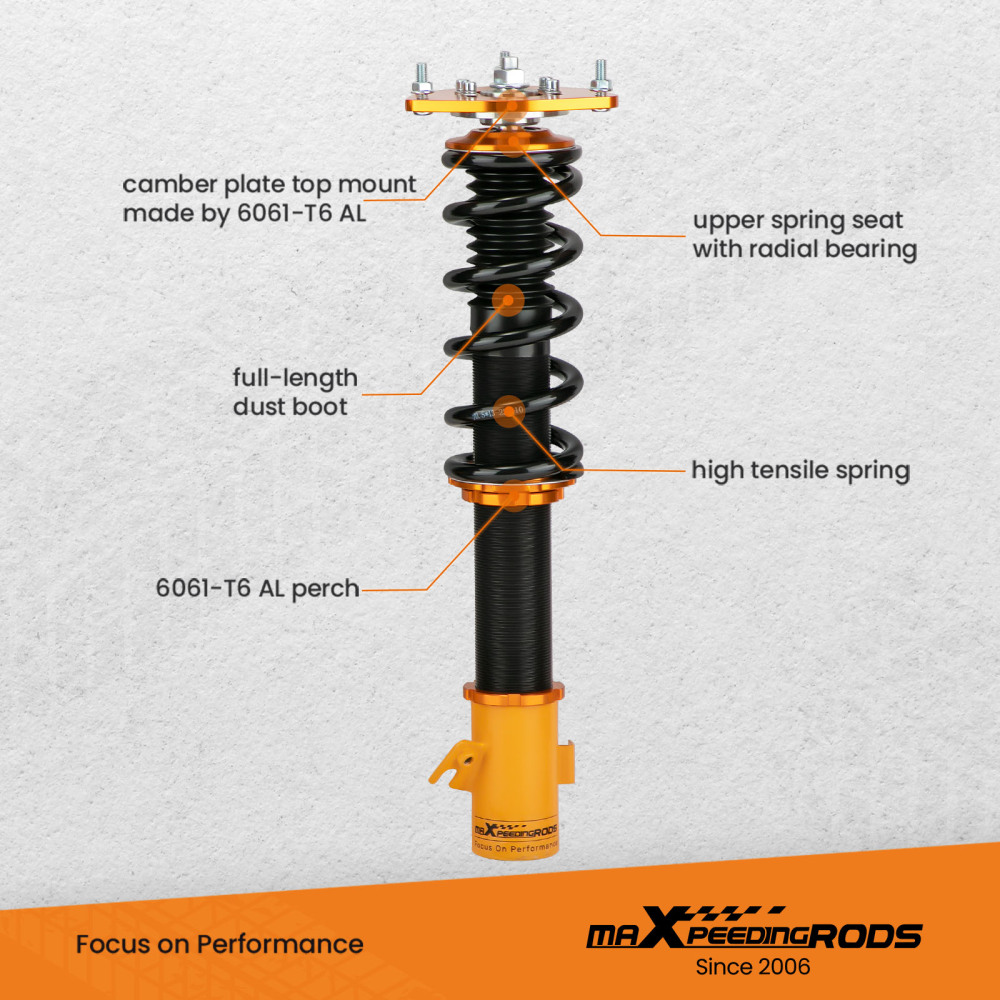 MaXpeedingrods Coilovers compatible for Subaru Outback 2000-2004 Struts Shocks Absorbers