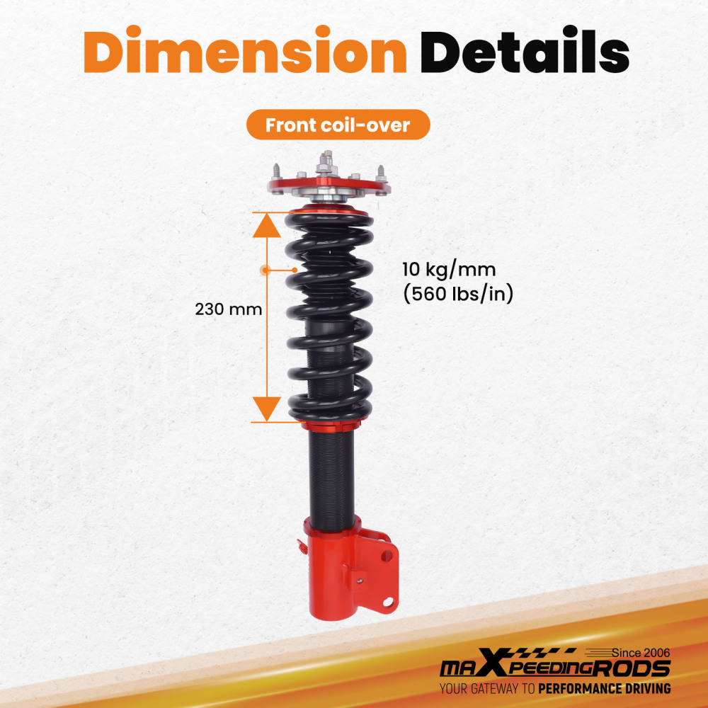 2pc Front Shock Strut Coilovers compatible for Subaru Legacy Outback BE/BH 2000-2004