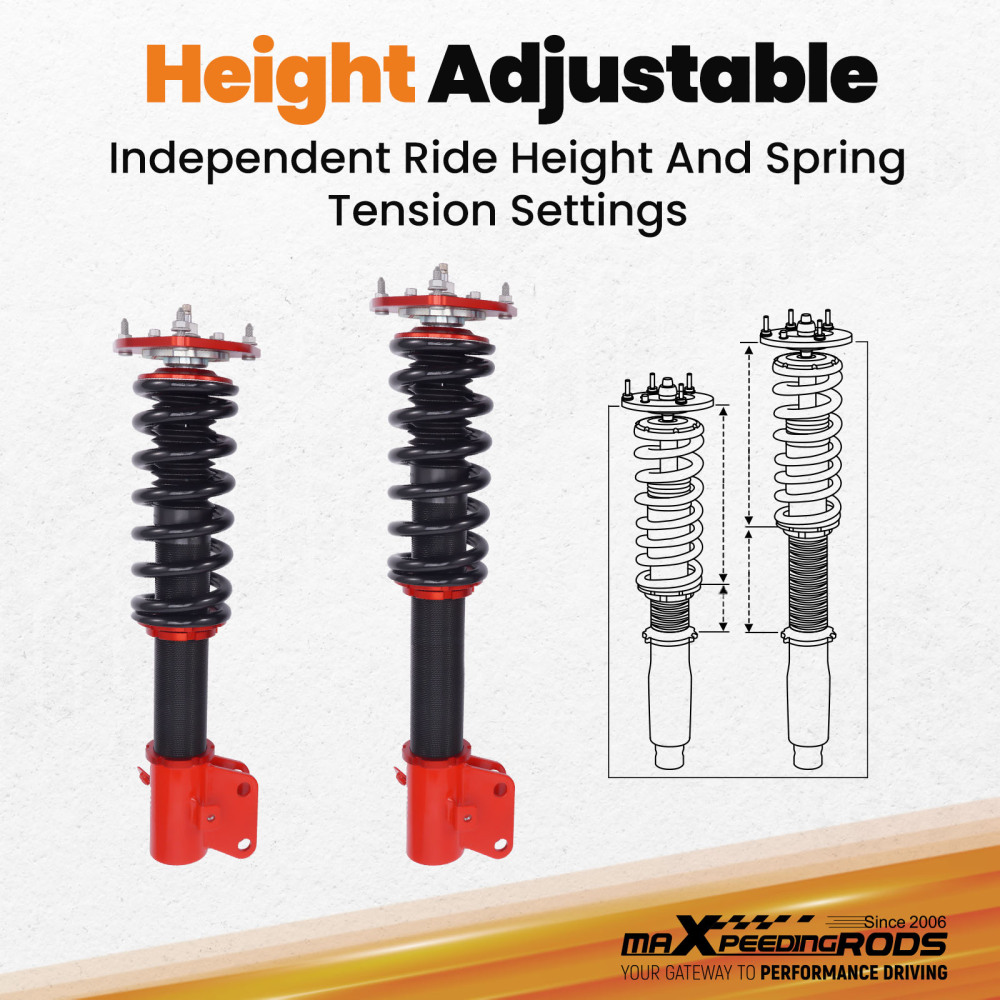 2pc Front Shock Strut Coilovers compatible for Subaru Legacy Outback BE/BH 2000-2004