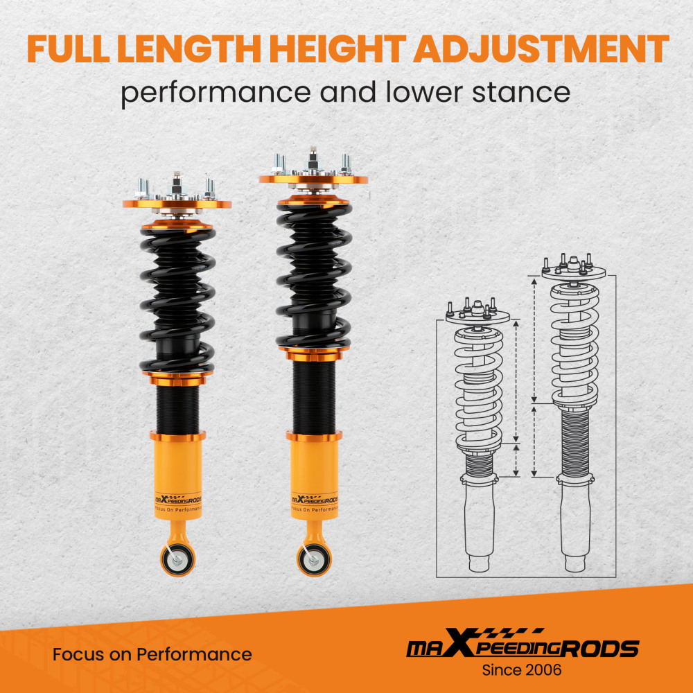 MaXpeedingrods Coilovers Lowering Kit w/ 24-way Damper compatible for Porsche Cayenne 02-10