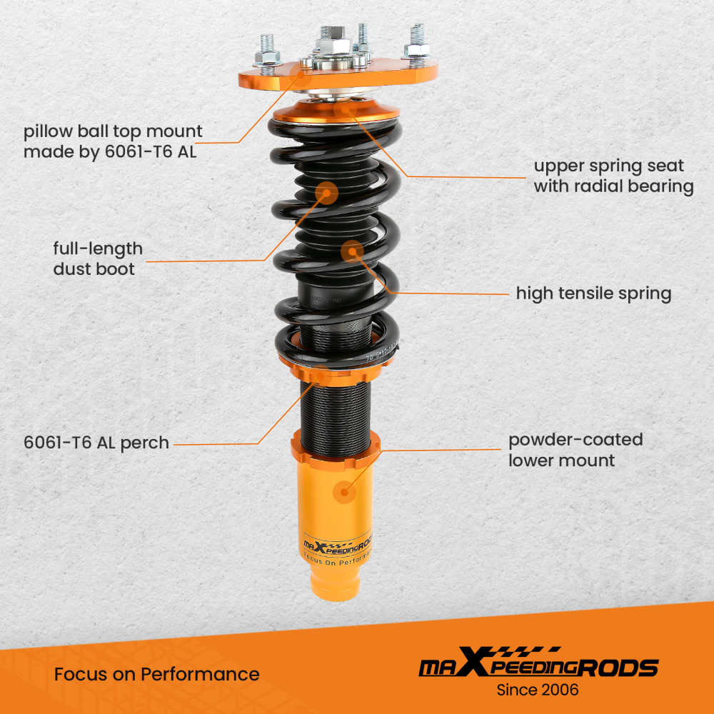 Coilover compatible for Honda Prelude 92-96 97 98 99 00 01 Coilovers Spring lowering Kits